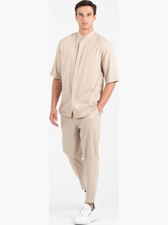 Μακρυμάνικo Overshirt Beige