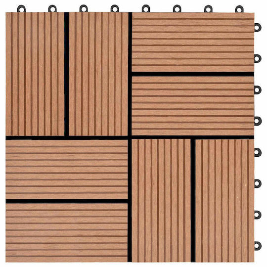 vidaXL Material for Garden Flooring from WPC 30x30cm 11 Pieces