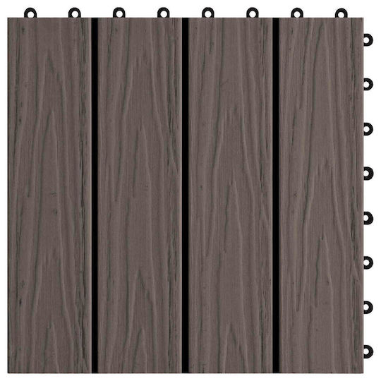 vidaXL Placă Pentru Pardoseală De Grădină Din WPC 3x3cm 11 Bucăți