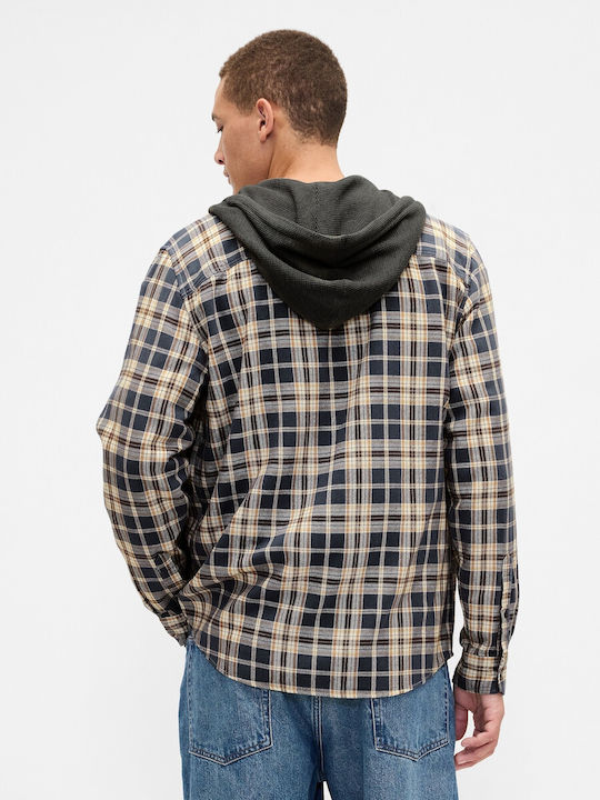 Μακρυμάνικo Φανελένιο Πουκάμισο Καρό Blue Brown Plaid