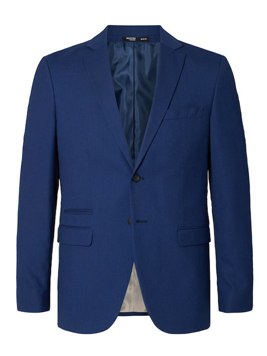 Men’s Suit Jacket With Slim Fit Blue
