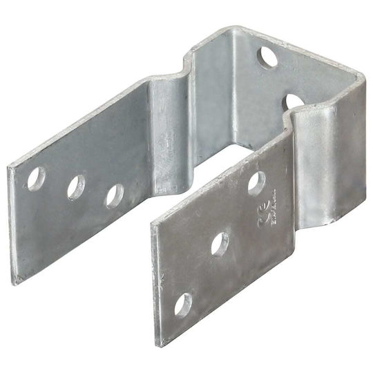 vidaXL Post Support for Garden Fence Made of Steel 7x6x15cm 12 Pieces Silver