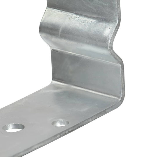 vidaXL Post Support for Garden Fence Made of Steel 7x6x15cm 12 Pieces Silver