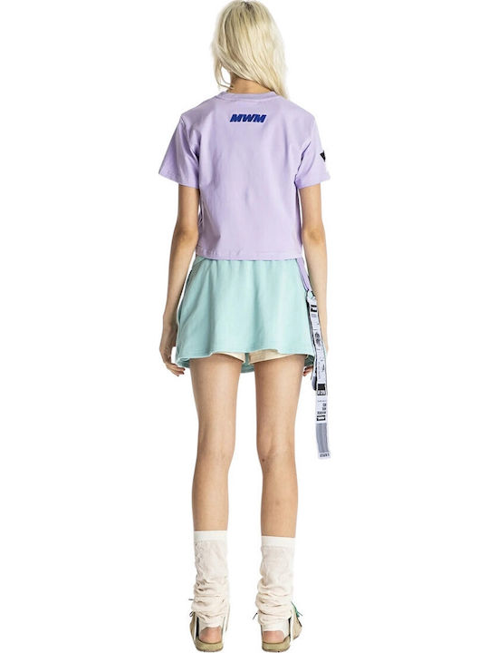 Mod Wave Movement T-Shirt Μωβ