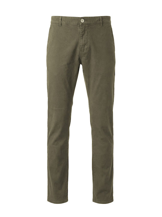 Men's Trousers Chinos Elastic Regular Fit Green