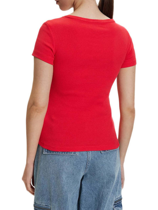 Tommy Hilfiger Damen T-Shirt Rote Tommy Hilfiger Damen T-Shirt Rote