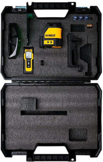 Dewalt DW088CG Γραμμικό Αλφάδι Laser Πράσινης Δέσμης 1.5V με Εύρος Εργασίας 30m