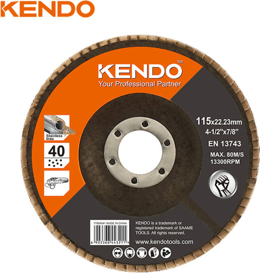 Kendo Disc de șlefuire P40 pentru Μetal 125mm