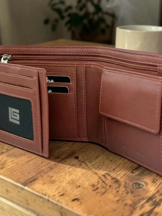 Leder Herrenbrieftasche mit RFID Tabac Braun