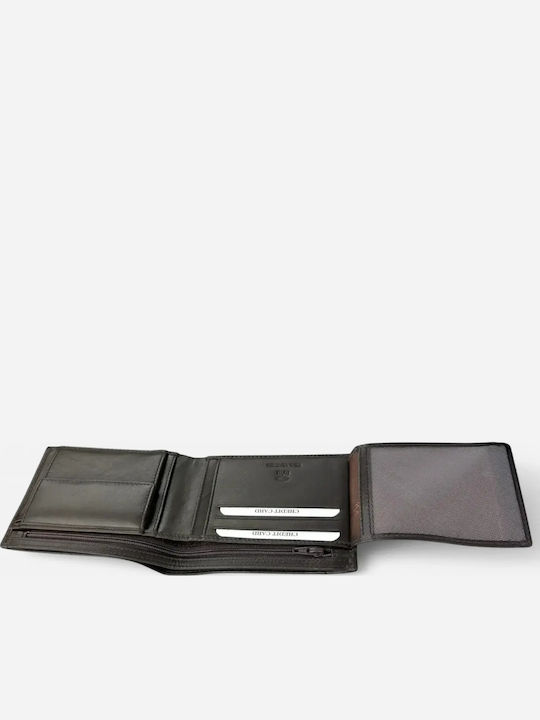 Кожен Мъжки Портфейл С RFID Кафяв