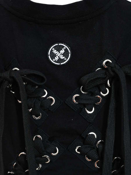 Women's Sleeveless Corset Blouse Black