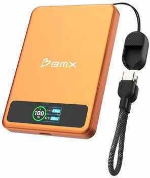 BMX SolidSafe MagSafe Power Bank 5000mAh 15W Power Delivery Πορτοκαλί