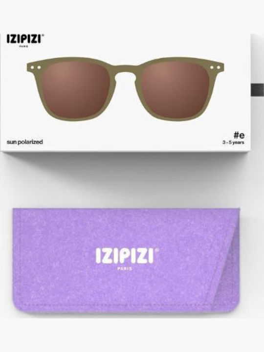 Izipizi #e Τετράγωνα Παιδικά Γυαλιά Ηλίου με Polarized Φακό Πράσινα για 3-5 Ετών