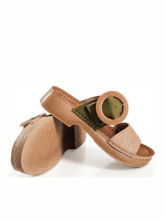 Damen Anatomische Grüne Sandalen