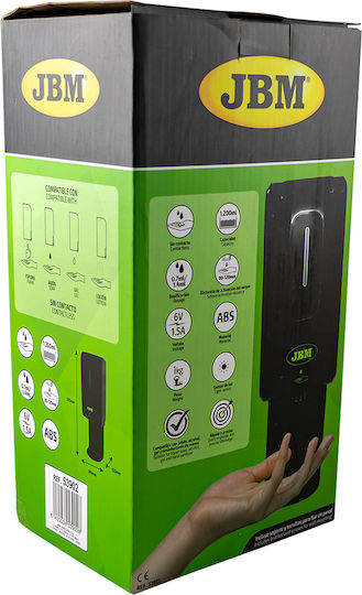 JBM Automatic Commercial Cream Soap Dispenser 1200ml Black