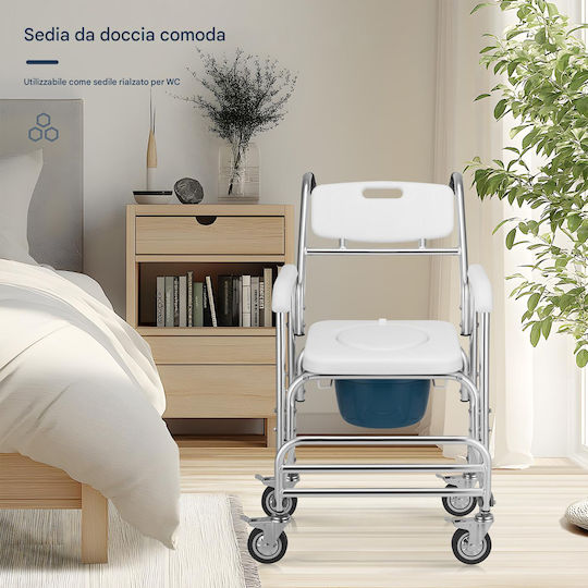 Bakaji Toilet Chair with Backrest 02001896