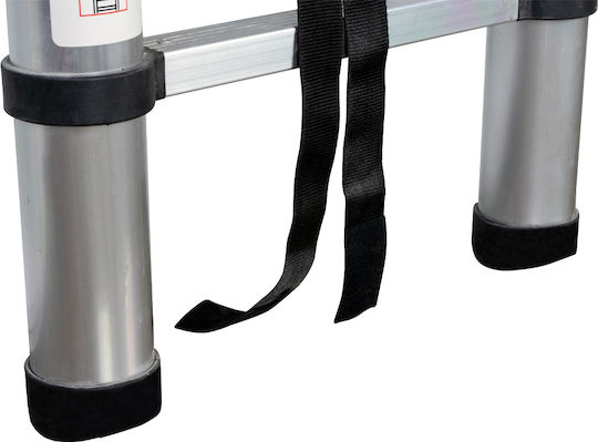 JBM Teleskopische Leiter Aluminium 9 Stufen mit maximaler Höhe 3.2m