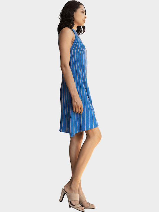 Καλοκαιρινό Midi Βραδινό Φόρεμα Royal Blue