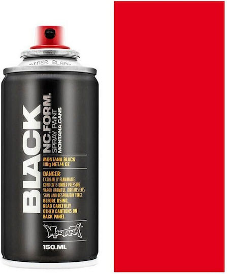 Montana Cans Spray Paint BLK150 Black Red 150ml