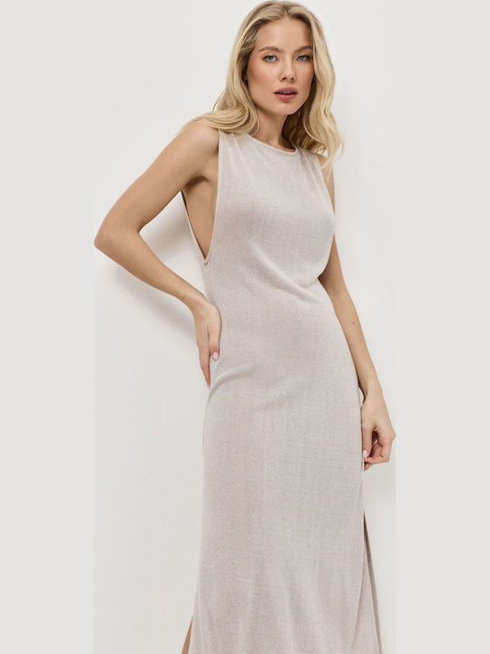 Sommer Maxi Kleid mit Tränen Beiges