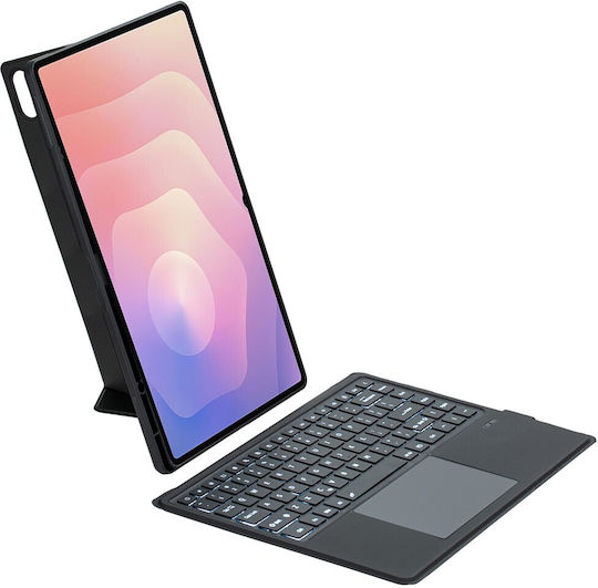 Elegant Series TouchPad и RGB Backlight Флип Капак с Клавиатура Черен Samsung Galaxy Tab S11 Ultra