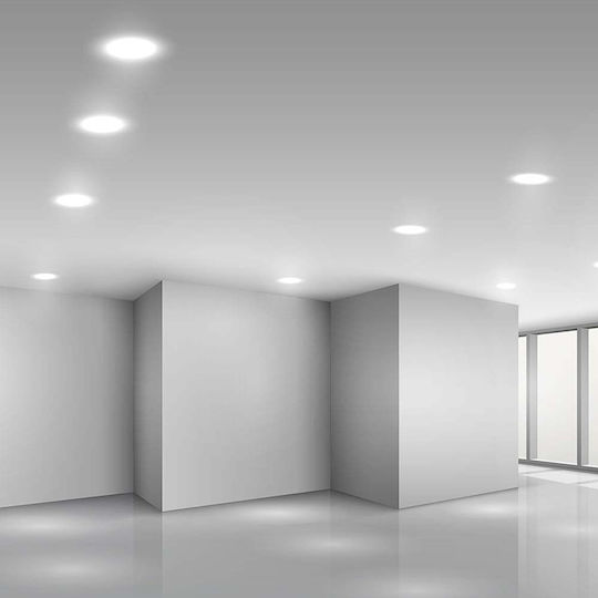 V-TAC Στρογγυλό Χωνευτό LED Panel 24W με Ψυχρό Λευκό Φως 6500K 29.4εκ.