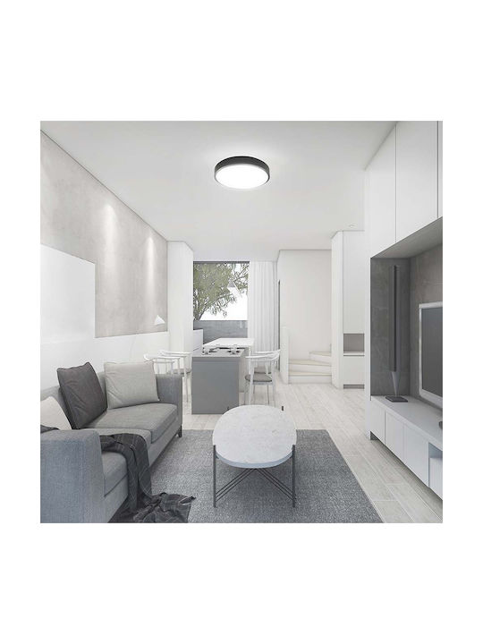 V-TAC Ceiling Mount Light Bathroom White with Integrated LED