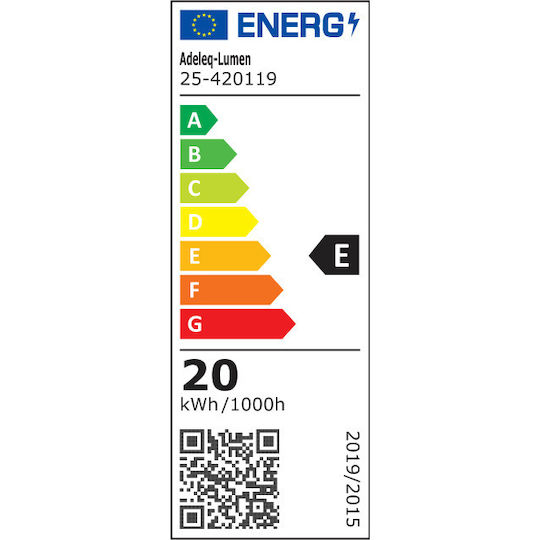Adeleq LED Γραμμικό Φωτιστικό Οροφής 20W Φυσικό Λευκό με Ρυθμιζόμενη Ένταση 7.4εκ.