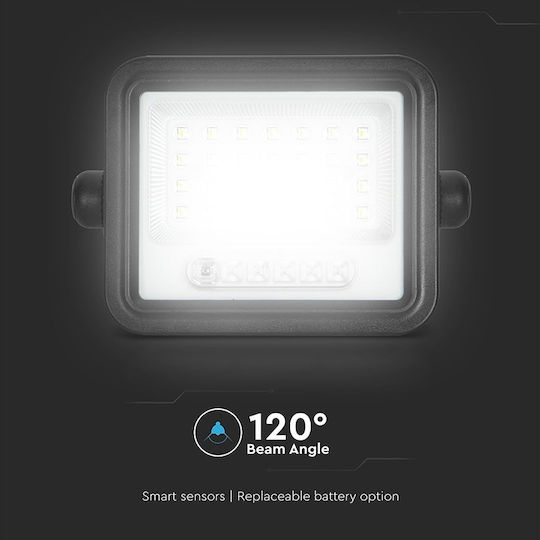 V-TAC Στεγανός Ηλιακός Προβολέας LED 50W Θερμό Λευκό 2000K IP65