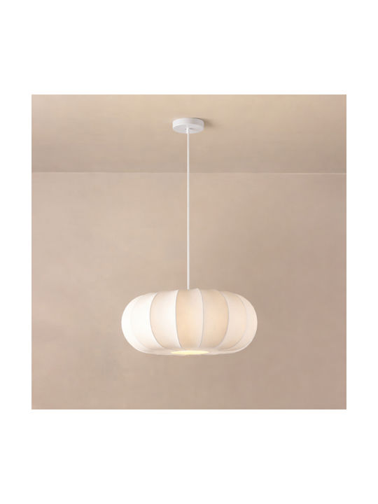 Eurolamp Pompia Κρεμαστό Φωτιστικό Λευκό με Ντουί E27 40x40x16.5εκ.