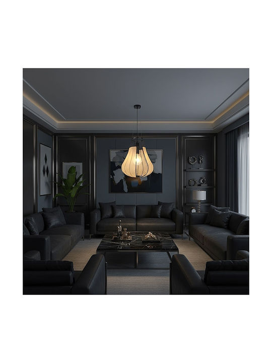 V-TAC Pendant Light Black with Socket E27 42x50cm