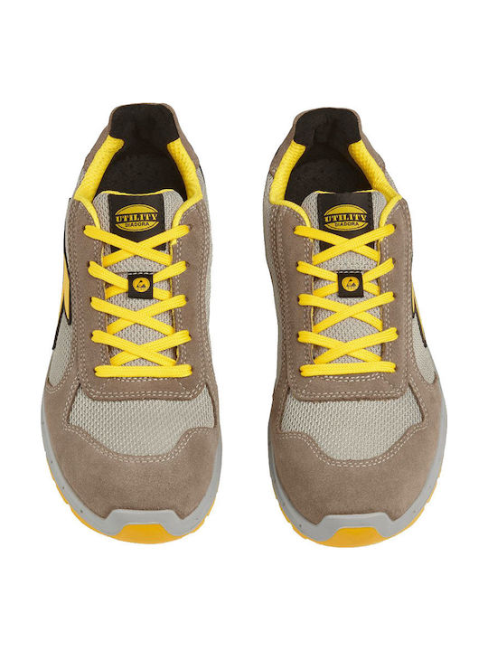 Utility Diadora Run A Box Low Safety Shoes Beige S1PS with ESD FO SR Certification