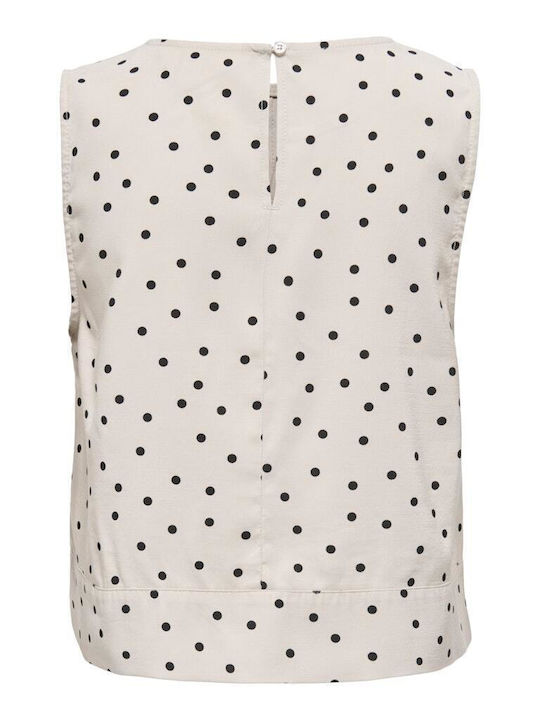 Women's Sleeveless Beige Blouse