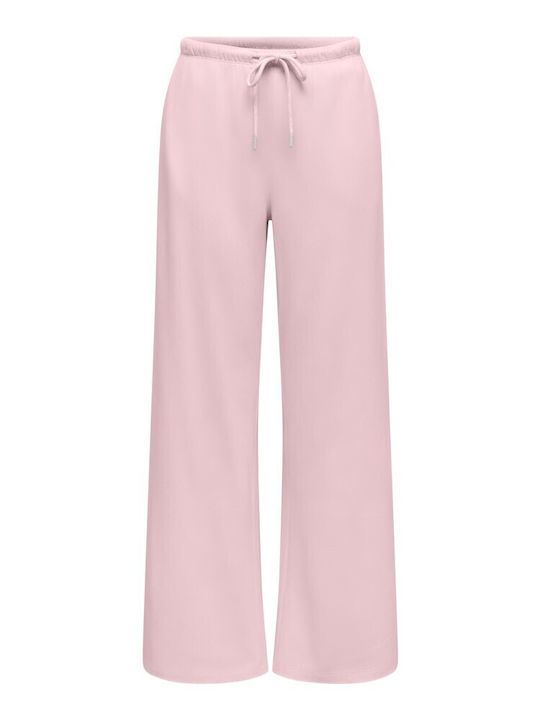 Pantaloni Dama Cu Elastic În Croială Relaxată Roz
