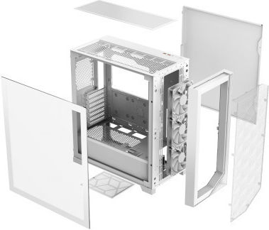 PCCOOLER C3 D510 Gaming Midi Tower Κουτί Υπολογιστή με Πλαϊνό Παράθυρο και ARGB Φωτισμό Λευκό