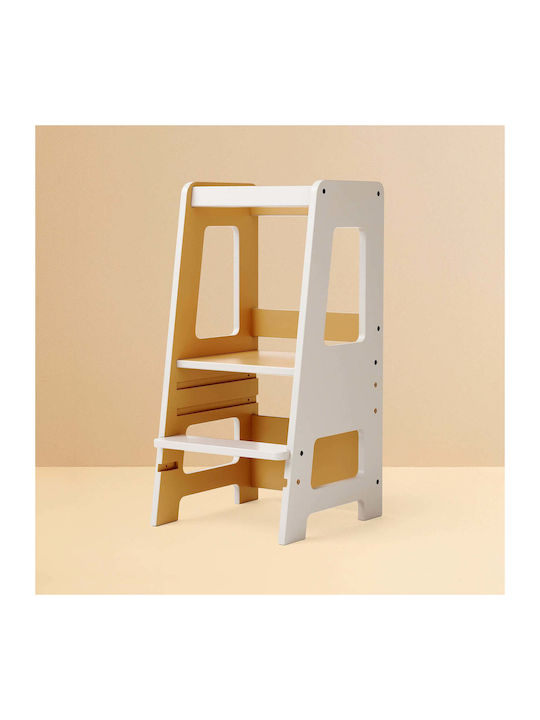 Lernturm aus Holz Grau Kids Concept