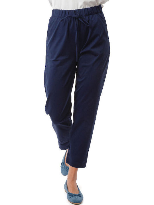 Dunkelblaues Baumwollhose für Damen