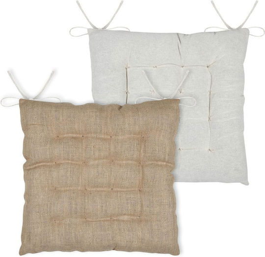 Cambodge Garden Chair Cushions Ecru 38x38cm