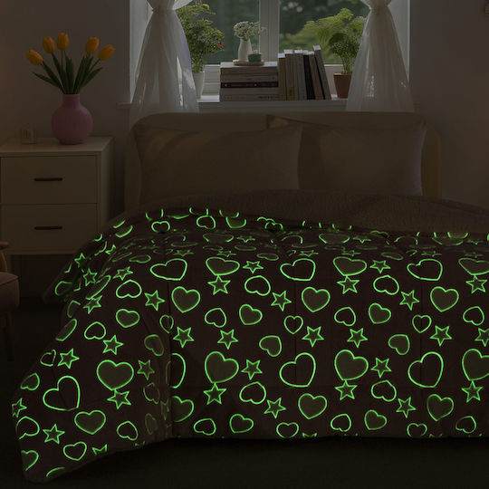 Kinderbettdecke Leuchtend Einseitig Pink Hearts 160x220cm Kinderbettdecke Leuchtend Einseitig Pink Hearts 160x220cm