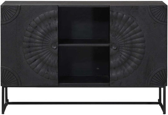 Μπουφές Ξύλινος Μαύρο 105x30x68cm