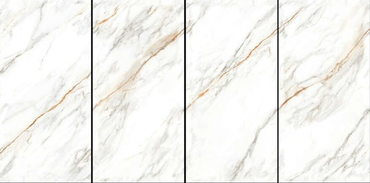 Ivt 0200-60120-011 Fliesen Für Innenbereich Boden Porzellan Glänzende Oberfläche 120x60cm Weiß-Beige