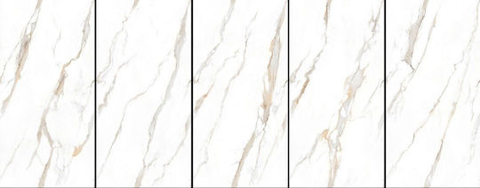 Ivt 0200-60120-014 Fliesen Für Innenbereich Boden Porzellan Glänzende Oberfläche 120x60cm Weiß-Beige
