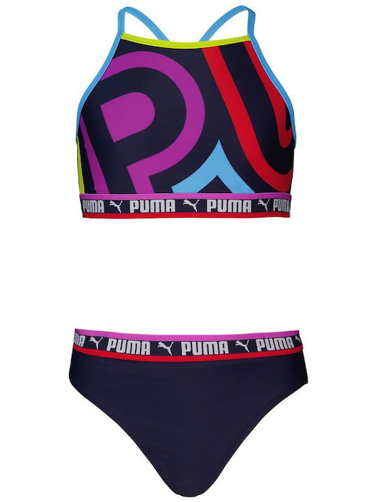 PUMA Placed Print Kids Swimwear Bikini Black