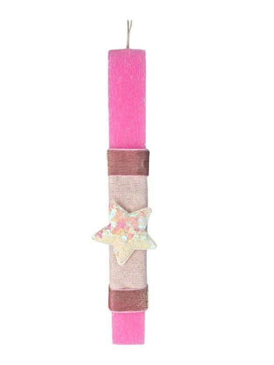 Handgefertigte Beduftete Osterkerze Für Mädchen Funkelnder Rucksack Einhorn Rosa Stern