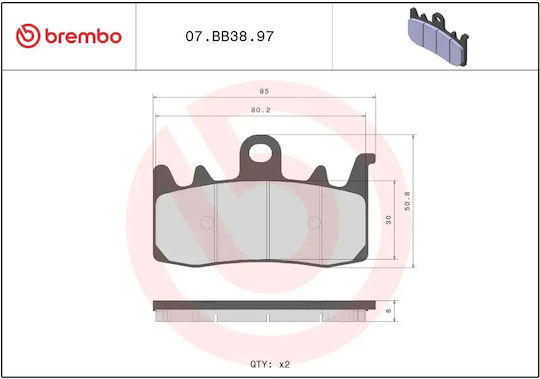 Brembo Метални Накладки 07bb3897 1 Комплект 1 Апарат