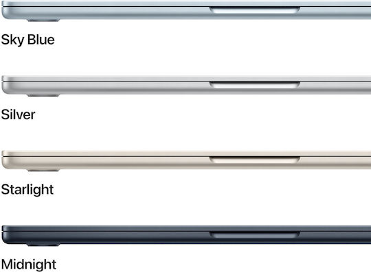Apple MacBook Air 13.6" IPS Retina Display (M5-10-ядрен/24GB/1TB SSD/10-Core GPU) Небесносиньо (Английски (САЩ) Клавиатура)