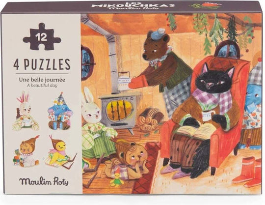 Παιδικό Puzzle για 3+ Ετών 12pcs Moulin Roty