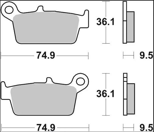 Brembo Карбон Мотоциклетни Накладки 07ho2608 Gas Gas Mc 250 00-09 Gas Gas Mc 125 03-07 1 Комплект 1 Апарат