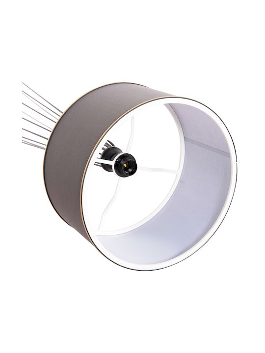 HomeMarkt Hue Floor Lamp H200xL30cm with Socket for E27 Bulb Gray
