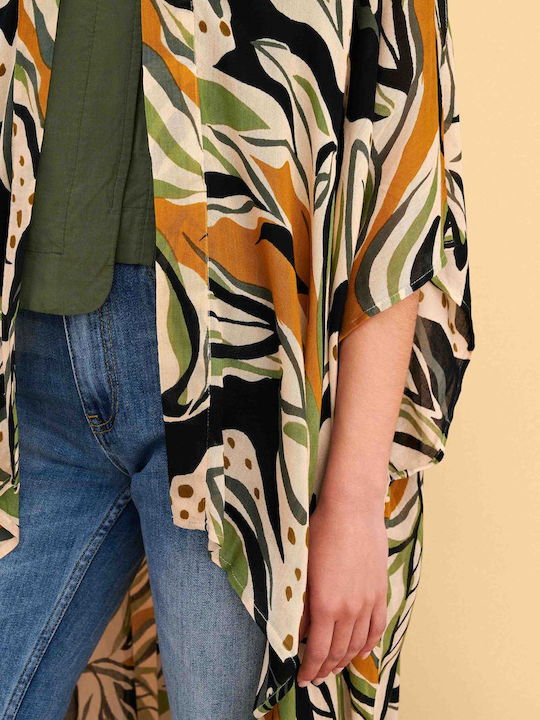 Long Women's Kimono Beige